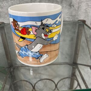 Vintage TEC 80’s Tom And Jerry Surfing beach Coffee Mug